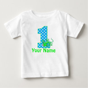 1. Geburtstag Boy Gecko Personalisierter T - Shirt