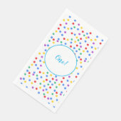 1. Geburtstag Buntes Konfetti Punkte Kinder Serviette (Ecke)