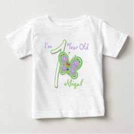 1. Geburtstag Butterfly Baby T - Shirt