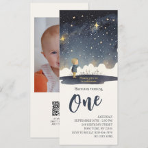 1. Geburtstag Celestial Stars Watercolor Boy Moder