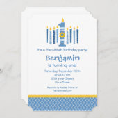 1. Geburtstag Chanukkas Einladung (Vorne/Hinten)