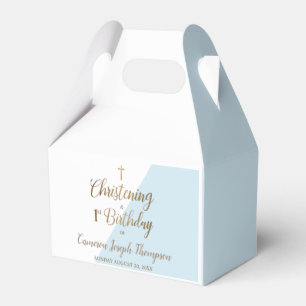 1. Geburtstag Christening Blue Baby Boy Fvor Box Geschenkschachtel