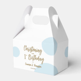 1. Geburtstag Christening Blue baby boy Party Geschenkschachtel