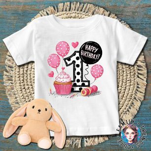 1. Geburtstag Cupcake Baby T-shirt