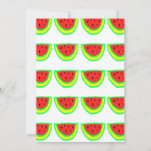 1. Geburtstag Custom Age Watermelon Muster Niedlic Einladung (Rückseite)