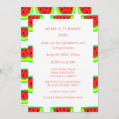 1. Geburtstag Custom Age Watermelon Muster Niedlic Einladung (Vorne/Hinten)