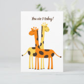 1. Geburtstag Danke Karte (Stehend Vorderseite)