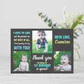 1. Geburtstag Danke Karte (Stehend Vorderseite)