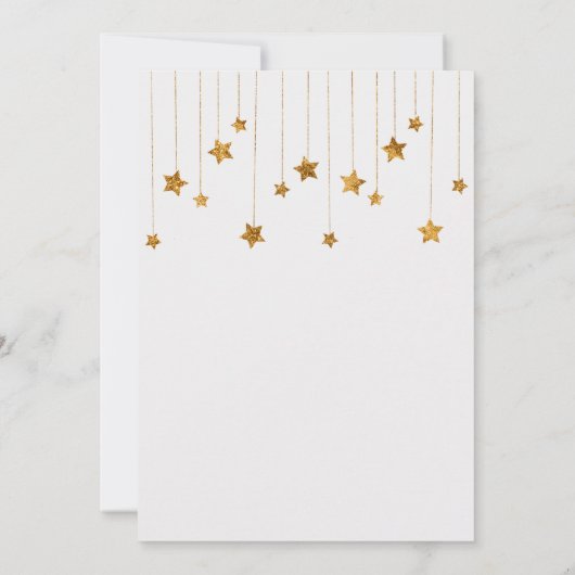 1. Geburtstag - Delikate Goldene Details Einladung (Rückseite)