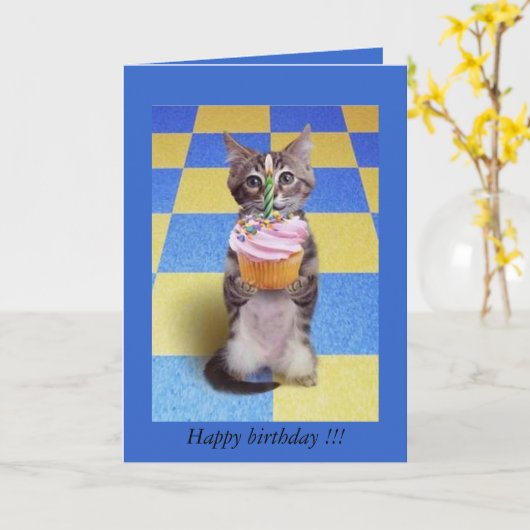 1. Geburtstag des Babys - Karte (Gelbe Blume)