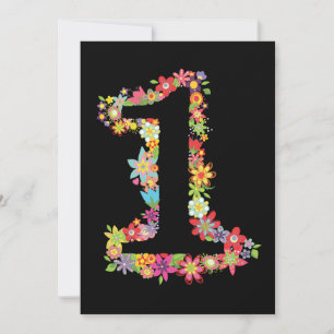 1. Geburtstag des Babys Nummer 1 Party Individuell Einladung