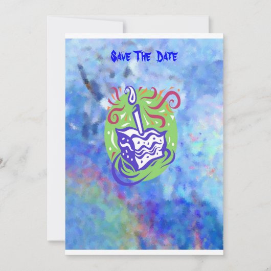 1. Geburtstag des Babys Save The Date (Vorderseite)