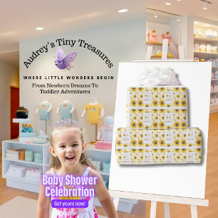 1. Geburtstag des Babys - Unsere kleine Sonnenblum Geschenkpapier