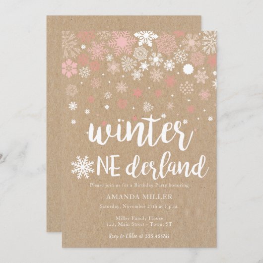 1. Geburtstag des Einladung (Vorne/Hinten)