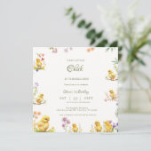 1. Geburtstag des Hühners Dieses Küken ist ein Geb (Stehend Vorderseite)