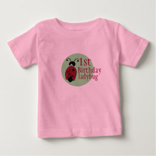 1. Geburtstag des Marienkäfers Baby T-shirt