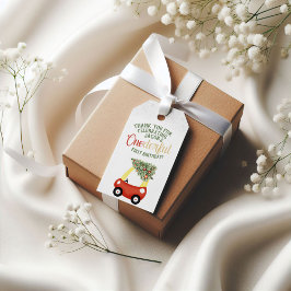 1. Geburtstag des Roten Autos Geschenkanhänger