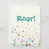 1. Geburtstag Dinosaur Party Custom Einladung (Rückseite)