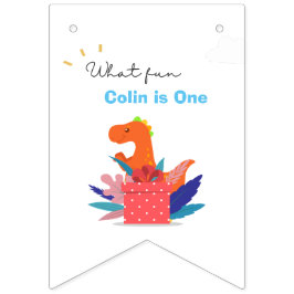 1. Geburtstag Dinosaurier 12 Monat Foto Jagdfahnen Wimpelkette