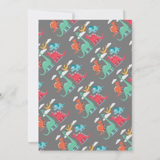 1. Geburtstag Dinosaurier Einladung (Rückseite)