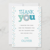 1. Geburtstag Donner Danke-Karte Einladung (Vorderseite)