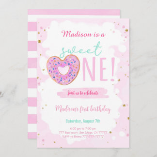 1. Geburtstag Donut-Party Einladung