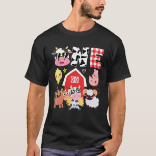 1. Geburtstag Ein Jahr Alt Bauernhof Thema Kuh Tie T-Shirt