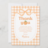 1. Geburtstag eines Sweet Peach Girl Dankeskarte (Vorderseite)