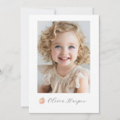 1. Geburtstag eines Sweet Peach Girl Einladung (Rückseite)