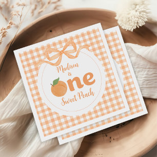 1. Geburtstag eines Sweet Peach Girl Serviette