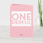 1. Geburtstag einfache, bunte Typografie Karte (Rückseite)