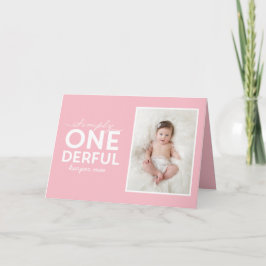 1. Geburtstag einfache, bunte Typografie Karte