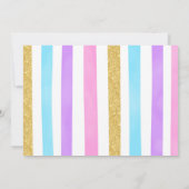 1. Geburtstag Einhorn Party Foto Einladung (Rückseite)