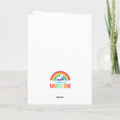 1. Geburtstag Einhorn-Party Karte (Rückseite)