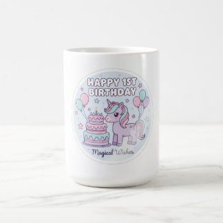 1. Geburtstag Einhorn Tasse