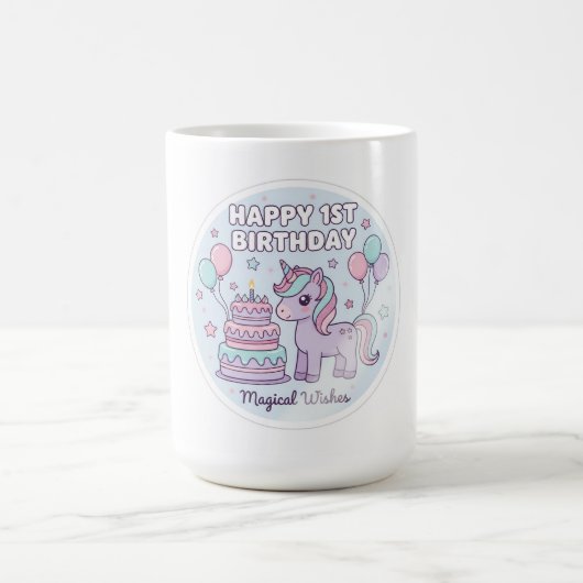 1. Geburtstag Einhorn Tasse (Mittel)