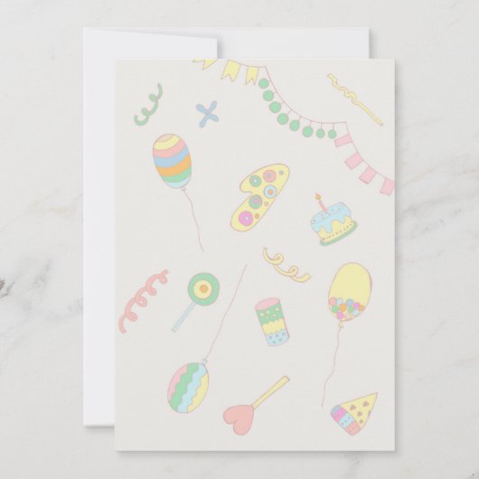 1. Geburtstag. Einladung (Rückseite)