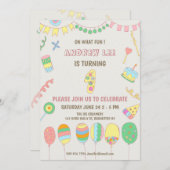 1. Geburtstag. Einladung (Vorne/Hinten)