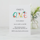 1. Geburtstag Einladung (Stehend Vorderseite)