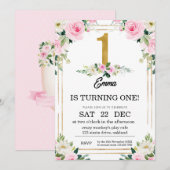 1. Geburtstag Einladung (Vorne/Hinten)