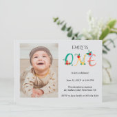 1. Geburtstag Einladung (Stehend Vorderseite)