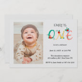 1. Geburtstag Einladung (Vorne/Hinten)