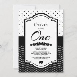 1. Geburtstag-Elefant-Party Einladung