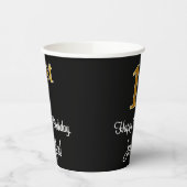 1. Geburtstag - Elegantes Luxuriöses Imitat Gold L Pappbecher (Links)