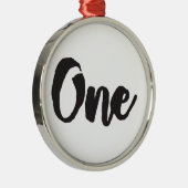 1. Geburtstag Erster Geburtstag Mein 1 Jahr Silbernes Ornament (Rechts)