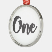 1. Geburtstag Erster Geburtstag Mein 1 Jahr Silbernes Ornament (Links)