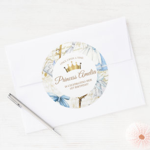 1. Geburtstag Fairy Tale Princess Girly Geburtstag Runder Aufkleber