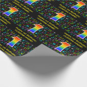 1. Geburtstag: Farbige Musiksymbole, Regenbogen 1 Geschenkpapier (Ecke)