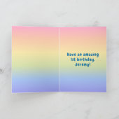 1. Geburtstag: Farbiger Regenbogen # 1, Individuel Karte (Innenseite)