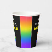 1. Geburtstag: Farbiger Regenbogen # 1, Individuel Pappbecher (Rechts)